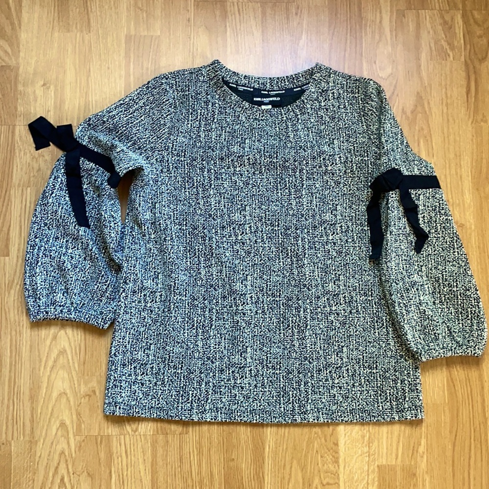 Karl Lagerfeld black and white top